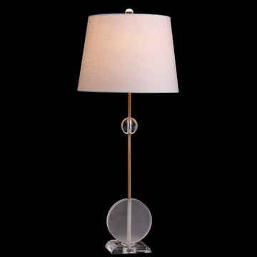 Spencer 34" Crystal/Metal LED Table Lamp - JONATHAN Y